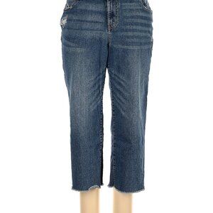 Maurices Distressed Women's Cropped Denim Jeans 18W
